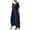 Navy, variant on Women’s Loose Fit Short Sleeve Maxi Dress with Pockets Casual Crew Neck Solid Simple Long Dress for Daily Wear Green L