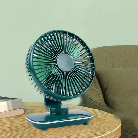 

Clearance & Promo Fan for Bedroom 5 Speeds Desktop Fan for Home Office Kitchen Double Battery Portable Fan Digital Display Charging Model Fan Green Akmoler