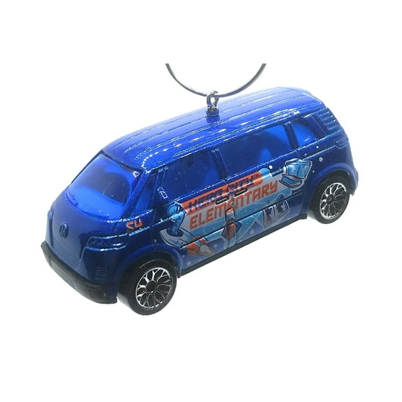 Christmas Ornament for Volkswagen Microbus Blue Orange