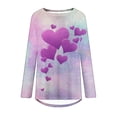 thumbnail image 4 of Brilliant Valentine Sweater for Women Women Casual Printed Crew Neck Pullover Top Plus Size(Multi-color,XXXXL), 4 of 4