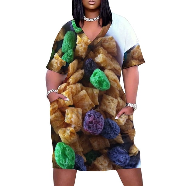 Un tazón de Capt. Crunch con Crunchberries. Vestido holgado con bolsillos. Vestidos africanos para mujer. Vestidos de cóctel.