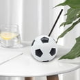 thumbnail image 4 of Vasos deportivos con forma de balón de 450 ml con tapa y pajita para reuniones familiares Fútbol, 4 of 9