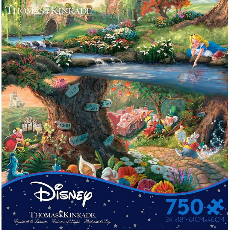 Disney Alice in Wonderland by Thomas Kinkade – Art Center Gallery, puzzle  thomas kinkade 