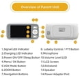 thumbnail image 3 of 4 Inch Video Baby Monitor Camera 3X Digital Zoom Two Way Audio Auto Night Vision HD Security Camera EU PLUG, 3 of 5