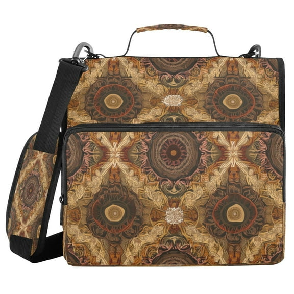 YAZAOO Zipper Binder trapper keeper Documents Organized Design Ornate Tapestry Printed