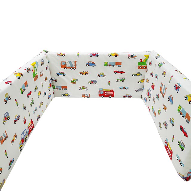 Teissuly 4-in-1 Cotton Pads for Boys Girls, Soft Breathable Patterned Crib Liner, Safe Protector Pads Sets for Toddler, Safe Protector Cushioned Cotton Liner Teissuly WER202312140841