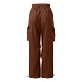 thumbnail image 4 of Quotay Kids Cargo Pants with Multiple Pockets for Boys and Girls Outdoor Casual Play Everyday Comfortable Trousers for Boys 5-14 Years Coffee,13-14 Years, 4 of 7