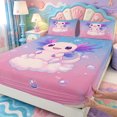 thumbnail image 4 of Manfei Adorable Axolotl King Sheets,Animals Print Bedding,4pcs,1 Flat Sheet,1 Fitted Sheet and 2 Pillowcases, 4 of 6