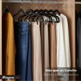 thumbnail image 4 of MAGMALIFE Set de 30 Ganchos de Terciopelo Negros con Pinza Ajustable, 42 cm, Ganchos Antideslizantes y Resistentes, con Gancho Giratorio, Ideal para Pantalones, Faldas, Jeans y Camisas, 4 of 8