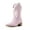 LIGHT PURPLE, variant on Girls' Western Cowgirl Cowboy Boots Glitter Rainbow Embroidered Mid-Calf Boots