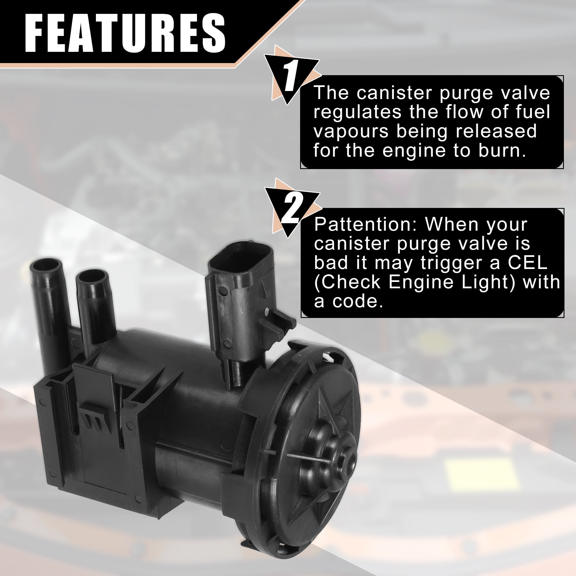 Unique Bargains Vapor Canister Solenoid Purge Intake Valve for Chrysler PT Cruiser for Dodge Town and Country Grand Caravan 04669569