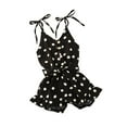 thumbnail image 5 of Seyurigaoka Girls Playsuit with Belt, Polka Dot Romper, Ruffles Strap Jumpsuit, 5 of 5