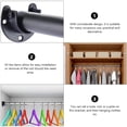thumbnail image 5 of 1Set Bathroom Shower Curtain Pole Socket Closet Rod End Black, 5 of 6
