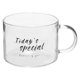 thumbnail image 1 of Taza de café de vidrio Bebidas Copa Copa transparente Copa de cereal Cereal con asa para el desayuno 500 ml, 1 of 5