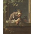 thumbnail image 2 of Jean-Baptiste-Siméon Chardin 15x18 Gold Ornate Wood Frame and Double Matted Museum Art Print Titled - Soap Bubbles (Probably 1733-1734), 2 of 4