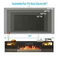 thumbnail image 4 of TABU 70" Floating Fireplace TV Stand,Wall Mounted TV Stand with Fireplace for TVs up to 70",Black, 4 of 8