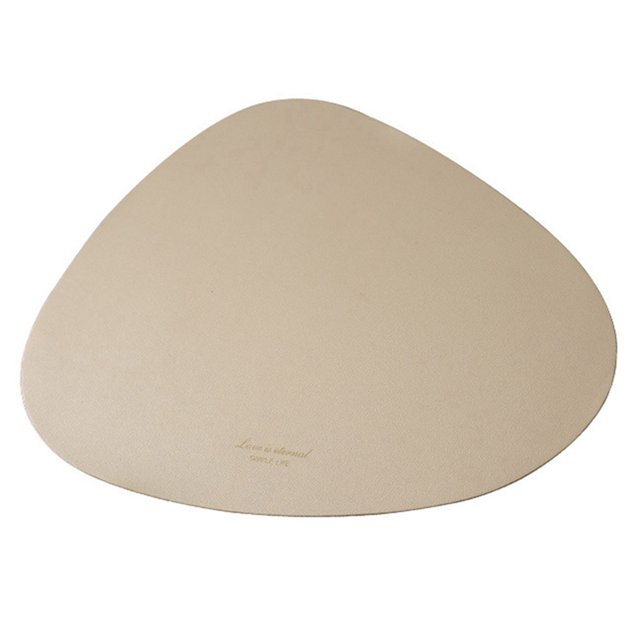 Coofit Faux Leather Placemat Waterproof Triangular Table Mat Table Placemat for Kitchen