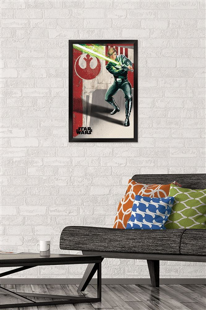 Star Wars: Return of the Jedi - Luke Wall Poster, 14.725" x 22.375", Framed