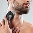thumbnail image 3 of Afeitadora eléctrica recargable Chargeworx de doble lámina para hombre: recortadora de cuello y barba desplegable, afeitadora de bigote, indicador LED de batería, doble voltaje, ideal para viajes - Se, 3 of 5