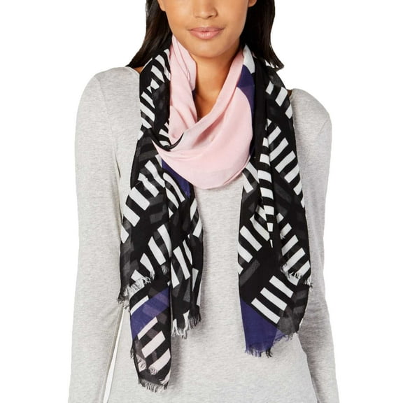 Calvin Klein Women's Geo Colorblocked Scarf (One size)