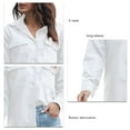 thumbnail image 4 of Blusa casual para mujer,Blusa de manga larga en V Blusa básica para mujer Camisas con botones para mujer Experiencia incomparable, 4 of 5