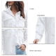 thumbnail image 4 of Blusa Manga Larga Cuello En V Dos Bolsillos Botón Color Puro Camisa Suelta De Moda para Mujer, 4 of 5