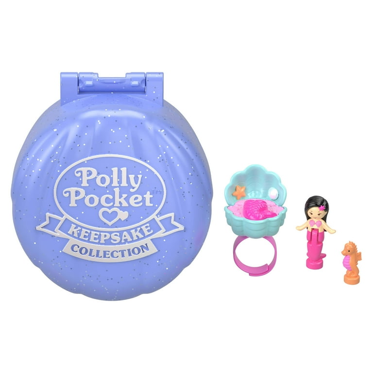 Polly Pocket Collector, Mermaid Seashell Ring and Case, Heritage