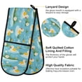 thumbnail image 4 of Dailycode Double Sided Oven Mitt with Loop Heat Resistant Kitchen Long Potholders 7" x 35" Cartoon Ducks Flower Plant, 4 of 6