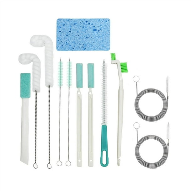 Juegos de Cepillos para Limpiar Máquinas de Hielo, 12 Kits de Herramientas para Limpiar Máquinas de Hielo con Cepillo para Grietas y Esponja para Fregar.