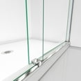 thumbnail image 3 of DreamLine Essence 56-60 in. W x 76 in. H Frameless Bypass Shower Door in Brushed Nickel, 3 of 11