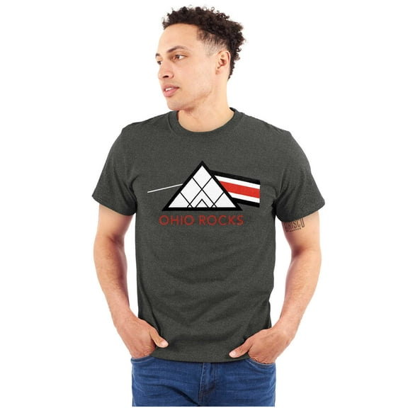 Ohio Rocks Hometown Pride OH Flag Plus Size Crewneck Graphic Tee Shirt Brisco Brands 2X