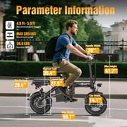 ASKGO Electric Bicycle for Adults Teens,1200W Peak 749w Folding Ebike, 25MPH & 30Miles,48V 13A Portable Electric Mini Bike, Dual Suspension&Brake,3Speed,Commuting Ebike with R-seat,385LBS, UL2849
