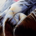 thumbnail image 4 of MERRY HOME Full/Queen Size Fleece Blanket For Bed, A & B Patterns Soft Warm Animal Blanket, Microfiber Plush Middle Weight Bed Blanket For All Season, Leopard /Tiger, 5LB, 75"x87", 4 of 8