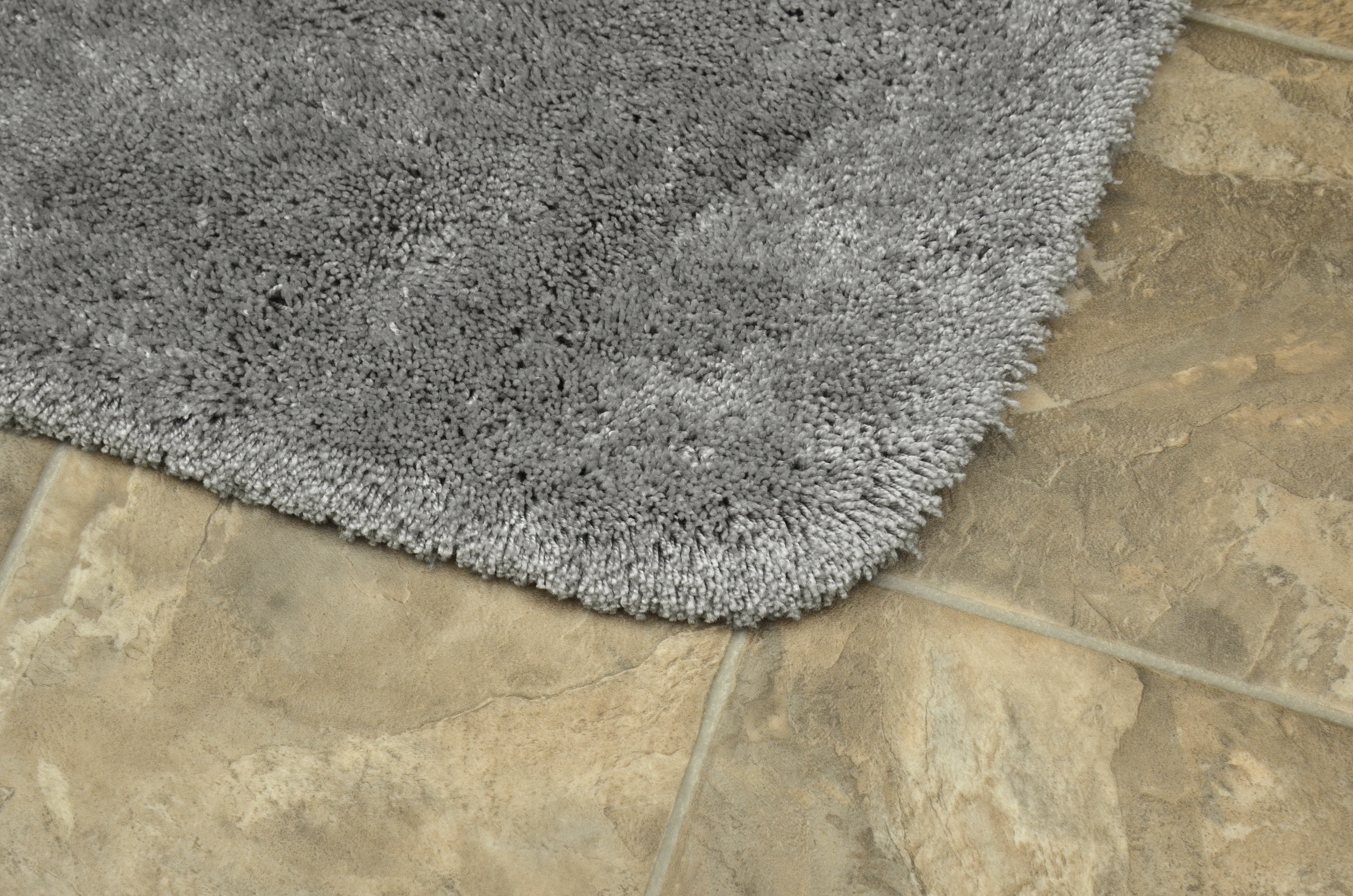 Garland Rug Finest Luxury Washable Nylon Platinum Gray Bath Rug, 30" x 50"