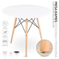 thumbnail image 2 of Mesa Mirel redonda de Madera estilo minimalista Moderno 120 cm blanco, 2 of 10