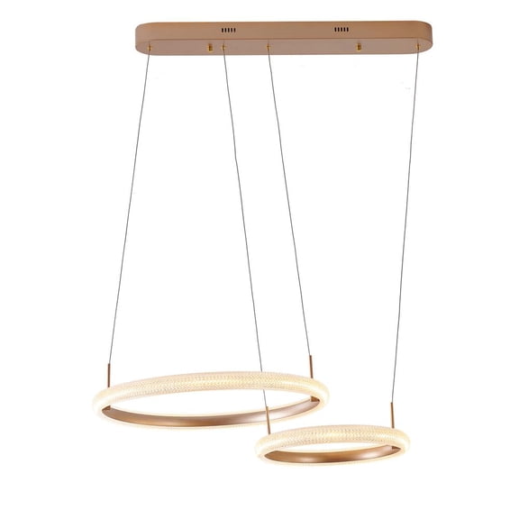 Bethel International LED Chandelier Gold Iron & Acrylic