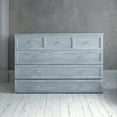 thumbnail image 5 of AFI Deerfield Queen Solid Wood Murphy Bed Chest with Mattress, Drawer & Charger in Driftwood, 5 of 19
