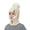 Beige, variant on Fleece Lined Plush Ball Neck Warmer Cap Zipper Closure Warm Winter Face Cover Slouchy Beanie for Cycling