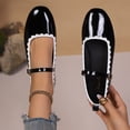 thumbnail image 4 of longantii Mary Jane Shoes Women Slip on Dressy Flats Shoes for Women 2026 Vintage Non-Slip Flats for Formal School Walking Black, 4 of 9