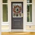 thumbnail image 4 of Unique Bargains Boxwood Wreaths for Front Door Fall Decorations Farmhouse Wreaths Rose Red, 4 of 7