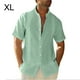 thumbnail image 3 of Minnieouse Camisa con botones para hombre, para viajar, senderismo, verano, fiesta en la piscina, caminar en la playa, Tops ajustados, ropa de Camisetas Verde SG, 3 of 5