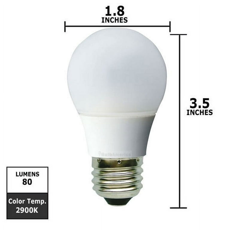 Ge 2.5w 120v A-Shape A15 White 2900k LED Light Bulb 