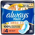 thumbnail image 2 of Always Maxi Overnight Pads with Wings for Women, Size 4, Overnight Absorbency, Unscented, 2 of 17