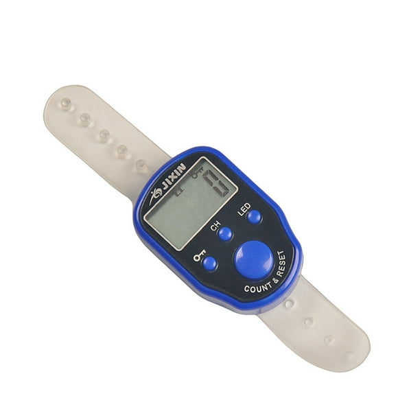 Wosthever Contador de de tejer de mano, exquisito para entusiastas del tejido, anillo de dedo, práctico Mini temporizador Electrodomésticos Azul oscuro