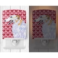 thumbnail image 2 of Caroline's Treasures SS4475CNL Borzoi Hearts Love and Valentine's Day Portrait Ceramic Night Light, 6x4x3", multicolor, 2 of 2