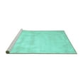 thumbnail image 2 of Ahgly Company Machine Washable Indoor Rectangle Abstract Turquoise Blue Contemporary Area Rugs, 7' x 10', 2 of 4
