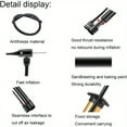 thumbnail image 3 of LNGOOR Mini Bike Floor Pump  Portable Hand Air Inflator with Golden Tone and 2 Needle Nozzles for Inflatable Equipment, 3 of 7