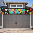 thumbnail image 6 of Colorful Preschool Graduation Banner with Grad Cap Pencil Balloon Music Note Elements Backdrop Decoration for Preschool Graduation Party Photography Props Celebration Decorations, 6 of 7