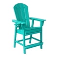 thumbnail image 2 of WestinTrends Malibu Outdoor HDPE  Tall Adirondack Counter Height Bar Chair With Cup Holder, Turquoise, 2 of 17