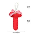 thumbnail image 3 of yulier 26 Initial Letter Christmas Ornaments, Red Personalized Christmas Initial Ornaments with Mini Plaid Ribbon Bow and Bell, Christmas Tree Hanging Decorations Xmas Gifts, 3 of 5